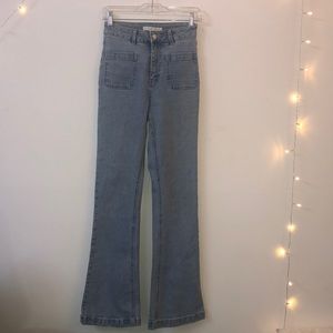 Blue Light Flare Wash Twix Jeans - Size 26